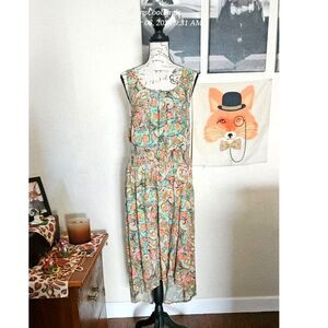 Allison Britney Hi-Low Maxi Paisley Dress Large